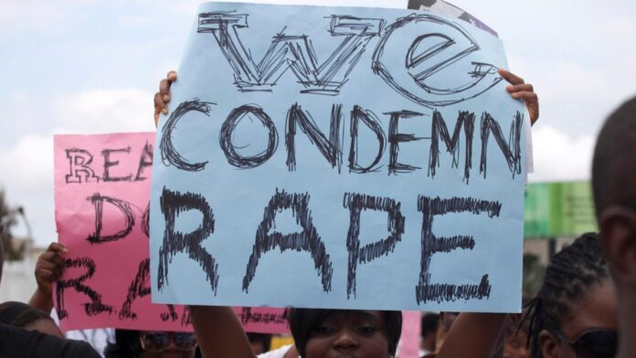 Rape protest pastor, female