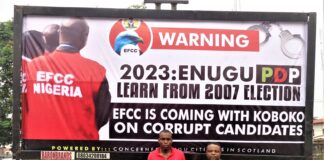 EFCC arrests Advert Executive over offensive campaign adverts in Enugu