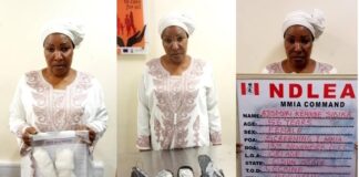 Surprise as NDLEA arrests Saudi-bound widow with cocaine in footwears at Lagos airport