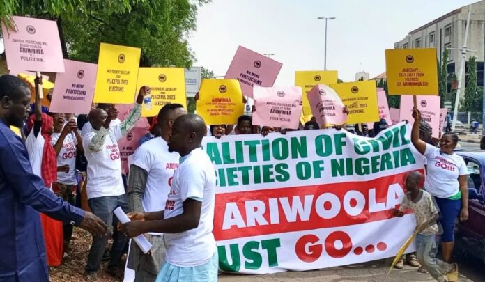 anti-CJN protest in Abuja CJN