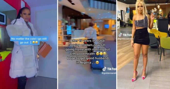 Lady returns from Dubai Lady