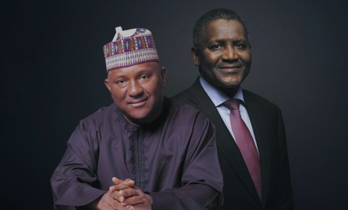 Aliko Dangote and Abdul Samad Rabiu Rabiu