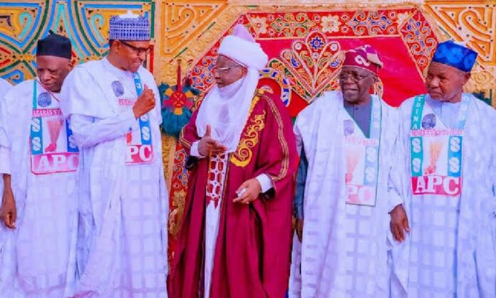 Buhari presents Bola Tinubu to Katsina Buhari