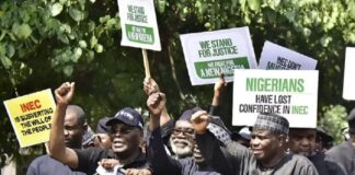 Atiku, Ayu, Tambuwal lead PDP chieftains on peaceful protest on INEC Hqrts Atiku