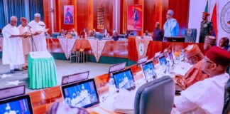 Buhari presides over FEC meeting, swears in six new Perm Secs Buhari