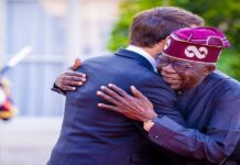 Scenes from meeting between French President Emmanuel Macron and Nigeria’s President Bola Tinubu in France+ video Scenes