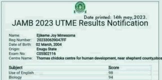 JAMB takes further step, provides startling evidence against Mmesoma