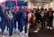Video: Moment Super Falcons arrived at Australia Stadium with Nigerian praise songs Super Falcon