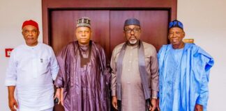 PHOTOS: Shettima, Ganduje move to reunite Uzodinma, Okorocha ahead of Imo guber