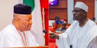Sen Ndume stages walkout in plenary after clash with Akpabio Akpabio