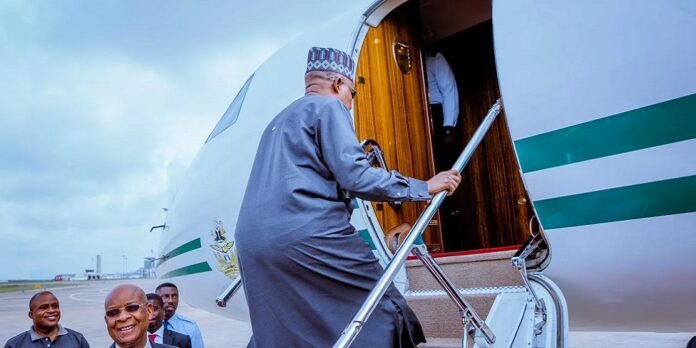 Shettima departs Abuja Shettima