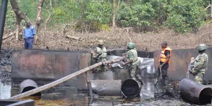 Army Recovers Crude oil