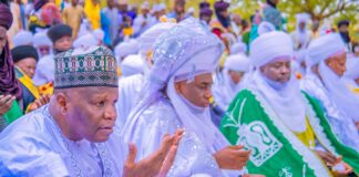 Sallah: Gov Inuwa joins Emir Abubakar, others to observe Eid el-Fitr prayer in Gombe
