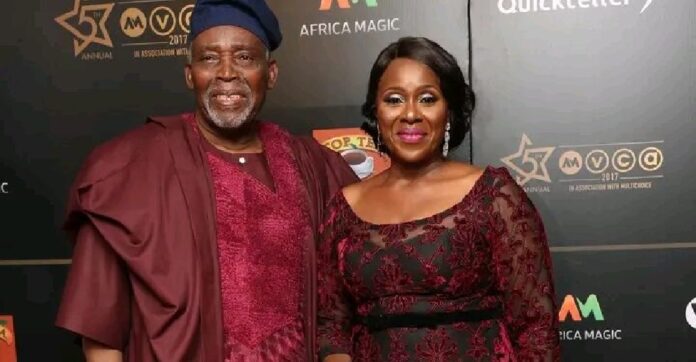 Olu Jacobs and wife