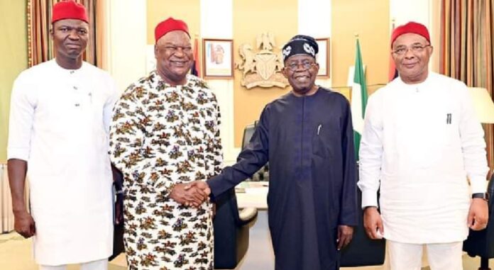 Tinubu receives ex-SGF Anyim at Aso Rock