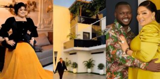 Congratulations pour in as Nollywood couple, Okiki, Bimbo Afolayan unveils N800m mansion
