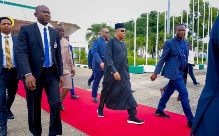 Shettima departs Abuja
