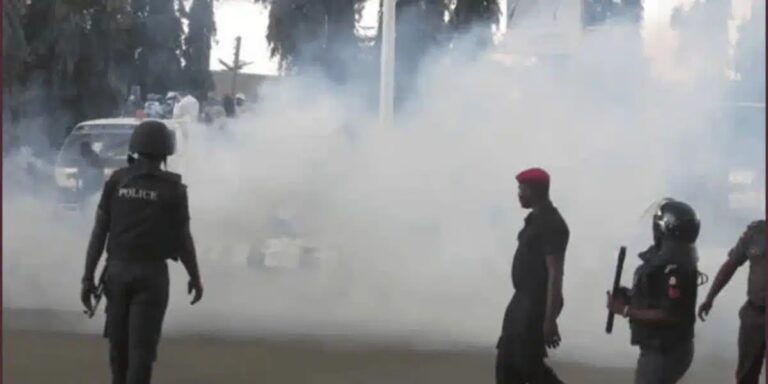 #EndSARS memorial: Police teargas, arrest protesters at Lekki Tollgate