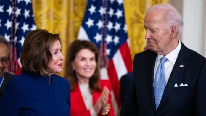 Pelosi blames Biden