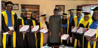 Neptune Prime CEO presents certificates to beneficiaries of professional courses