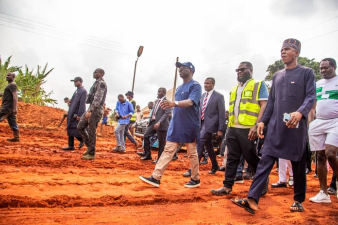 GOV OKPEBHOLO CONNECTS MORE COMMUNITIES IN EDO CENTRAL, INSPECTS 36 KM NEW ROAD (1)