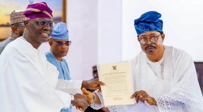 Sanwo-Olu swears in new Chairman
