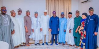 PHOTOS: Ganduje, APC NWC members visit Buhari in Kaduna