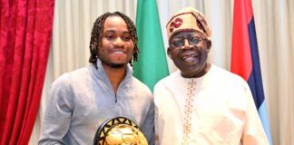 PHOTOS: Ademola Lookman Visits Tinubu In Lagos