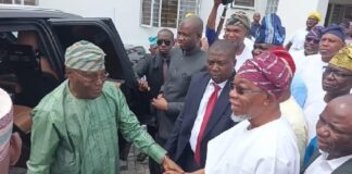 VIDEO/PHOTOS: Atiku, Sambo arrive in Osun, visit Aregbesola ahead of Owa Obokun’s coronation