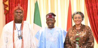 At his courtesy visit in Lagos: Ooni lauds Tinubu on economic reforms, forest guard