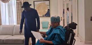 Jonathan visits Babangida, extols former Nigerian leader at 84Â