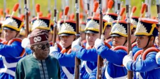 Brazil welcomes Tinubu with full military honours