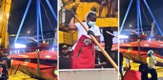 Tension as Hilda’s Jollof pot nearly falls apart while being weighed