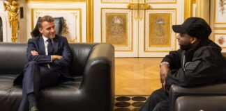 Davido meets French President Macron, fans react