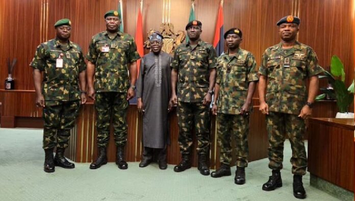 Tinubu reads riot act to new Service Chiefs