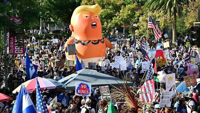 ‘No Kings’ protests draw huge crowds as anti-Trump rallies sweep across US