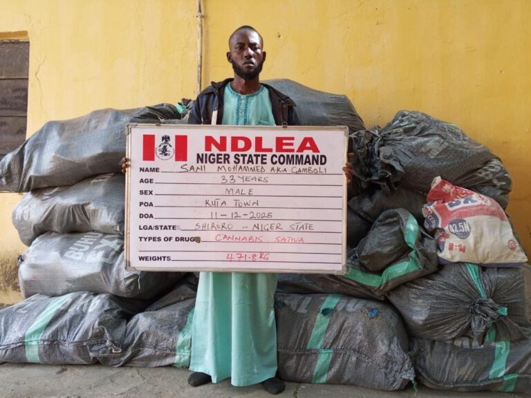 NDLEA arrests fleeing bandits’ drug supplier, intercepts foreign- bound opioids in black soup containers, designer wears