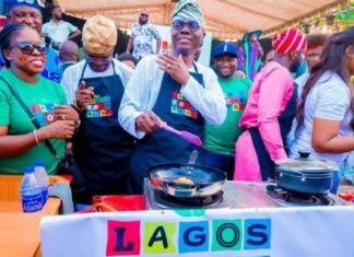 Sanwo-Olu cooks at Lagos Food Festival, says event has empowered lot of entrepreneurs