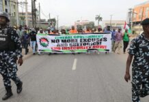 PHOTOS: NLC members protest in Lagos, Abuja over ‘nationwide’ insecurity