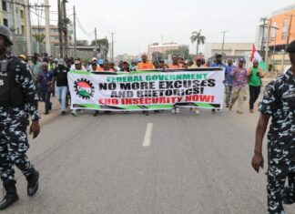 PHOTOS: NLC members protest in Lagos, Abuja over ‘nationwide’ insecurity